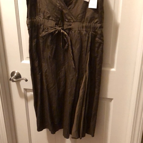 Eileen Fisher • Olive Wrap Dress - Picture 5 of 11